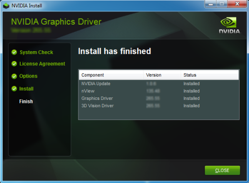 Driver installation for Nvidia Graphics Cards