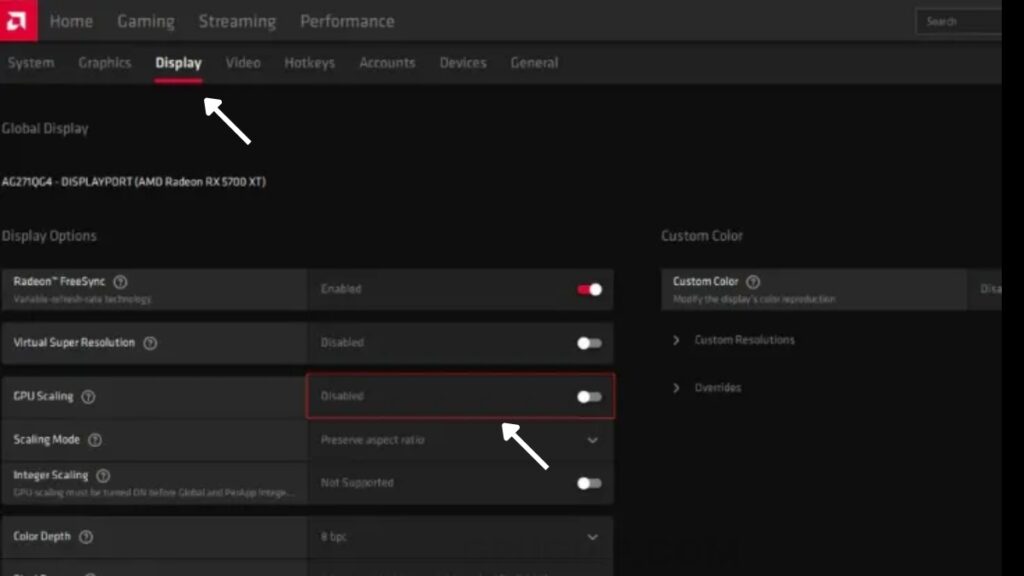 gpu scaling Maintain aspect ratio